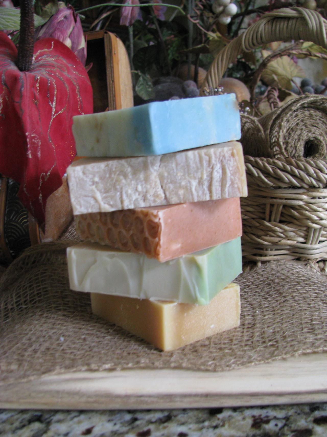 Save On 5 Luxurious Handcrafted Cold-process Soaps Only Premium Butters And Oils And Real Honey